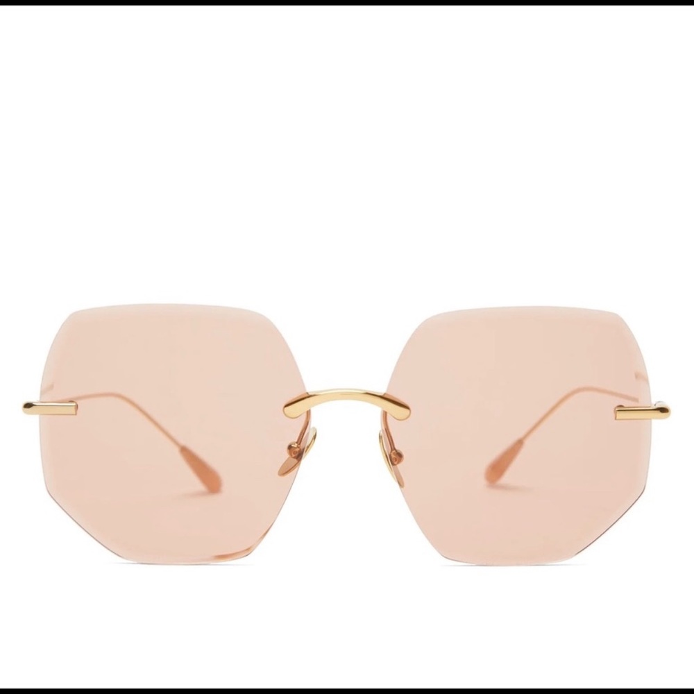Kaleos Rimless Hexagon Sunglasses